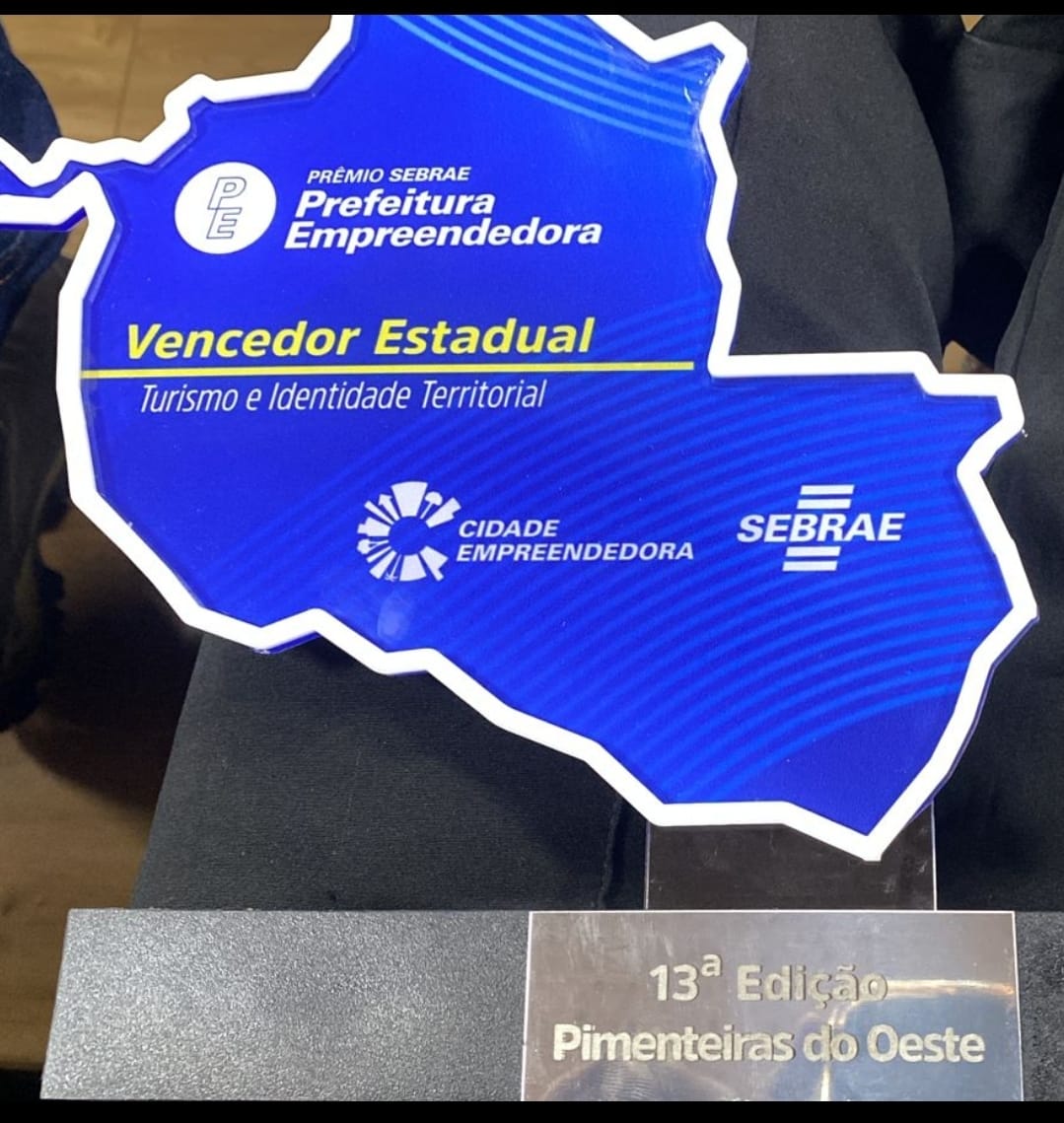 Reconhecimento estadual reforça o compromisso da gestão municipal com o fortalecimento do turismo e da economia local.